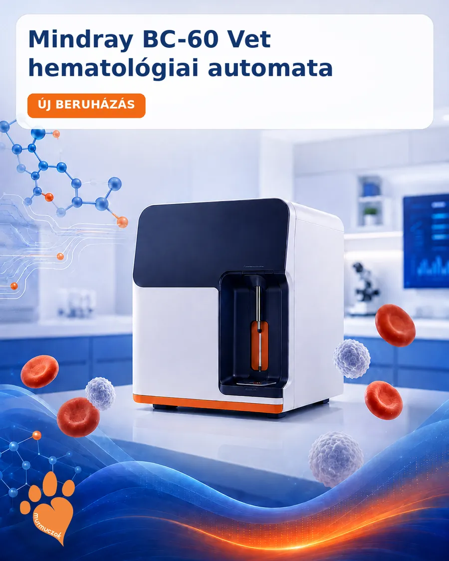 Mindray BC-60 Vet hematológiai automata, a Murmuczok Állatgyógyászati Centrum új laborkészüléke